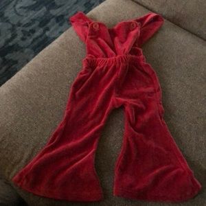 Two one piece bell bottom rompers